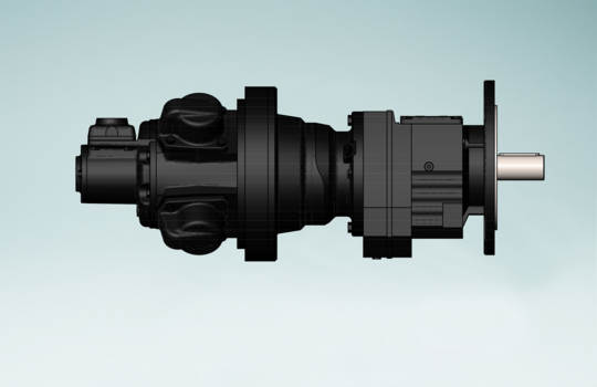 RM510 Zuigermotor met tandwielkast